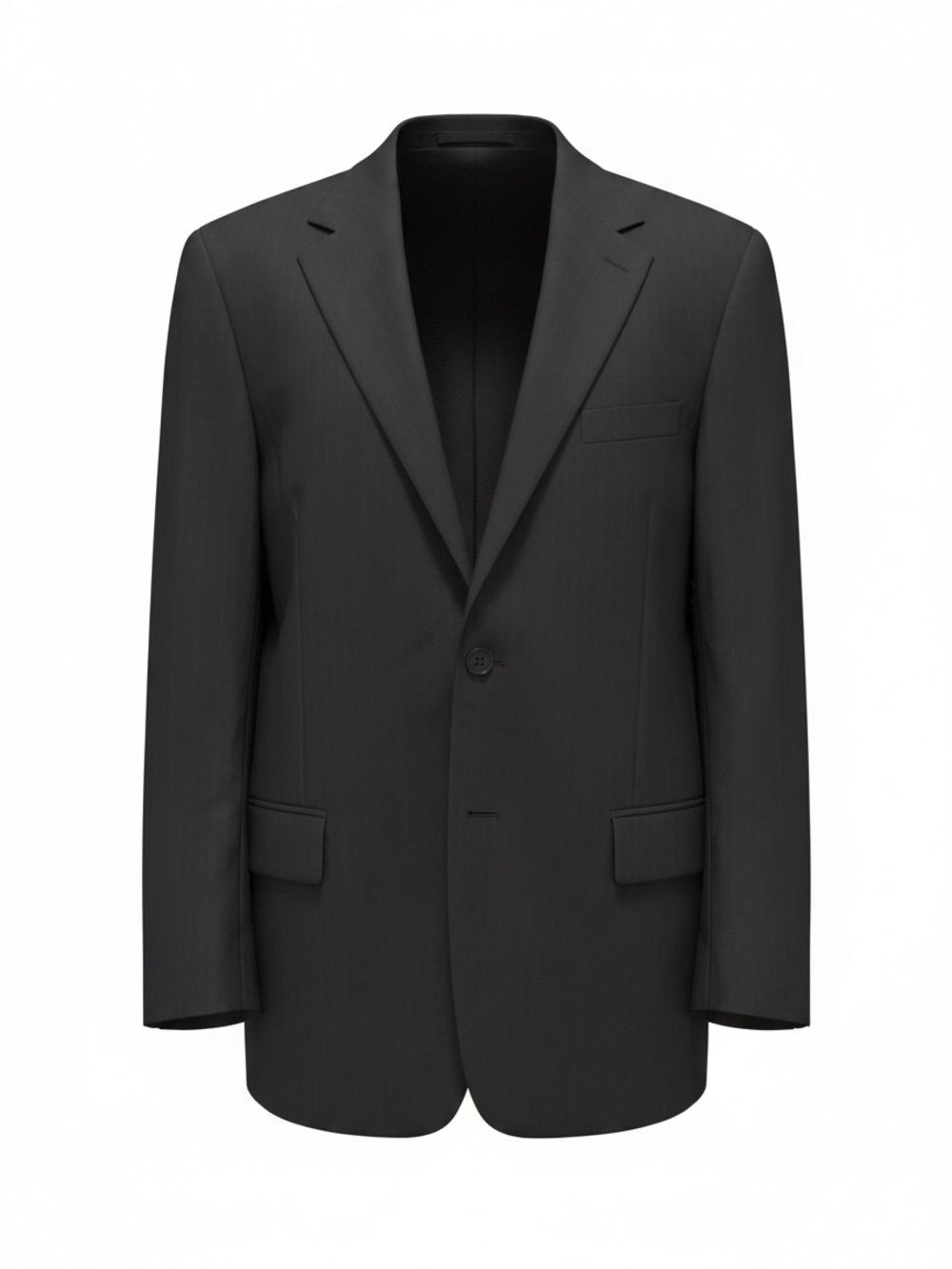 Prada Black Single-Breasted Men's Suit Blazer